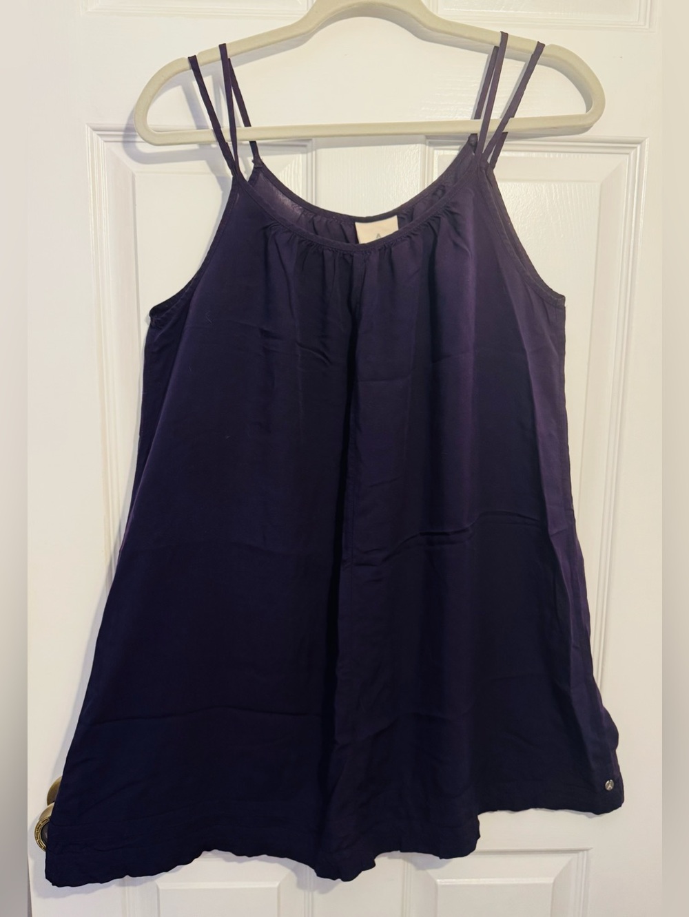 Alfani Intimates Dark Purple Double Spaghetti-Strap Chemise Nightgown Medium